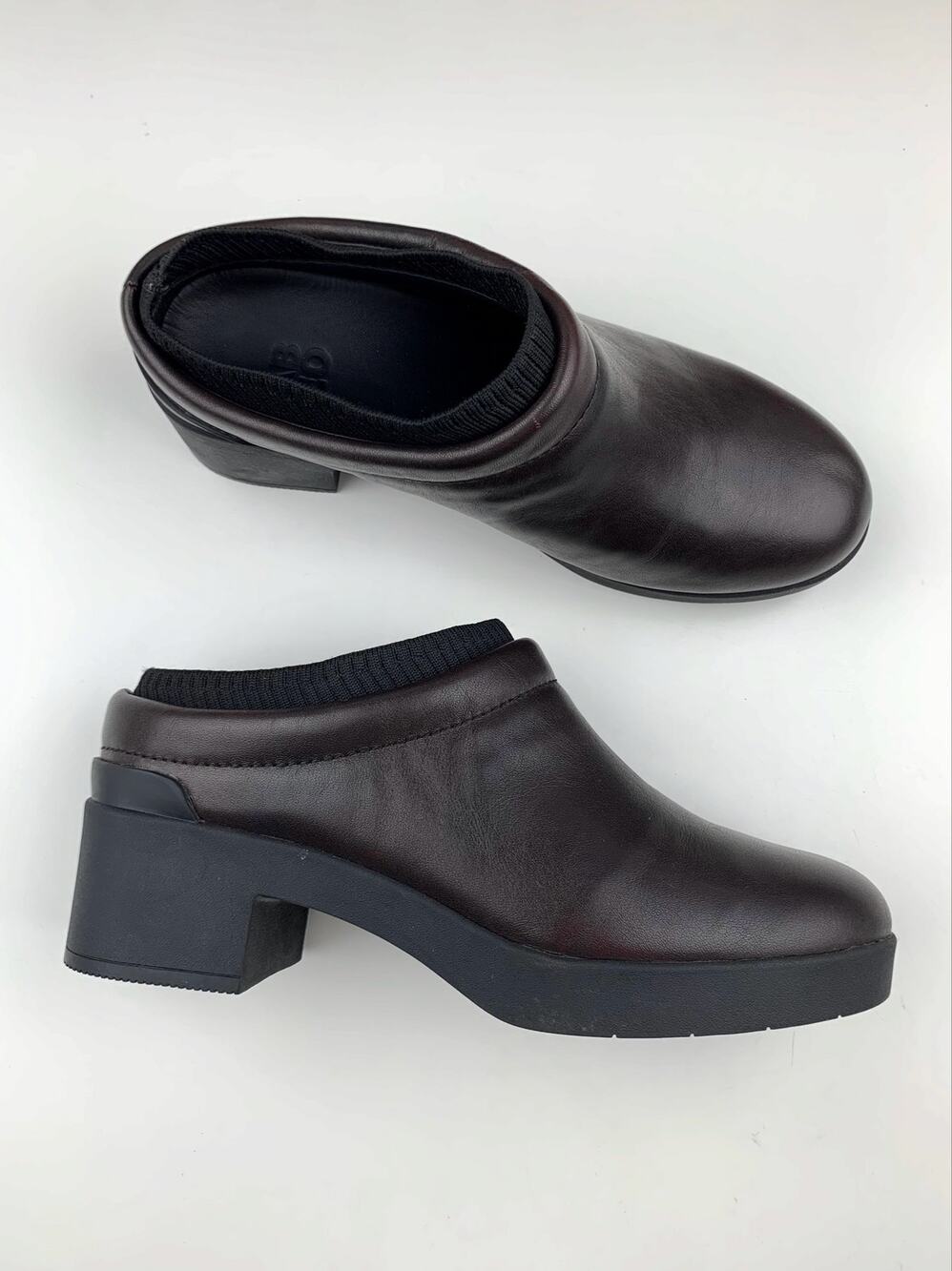 Abeo Capital Clogs Brown Leather Slip On Comfort Shoes Orthotic Footbed Womens 8
